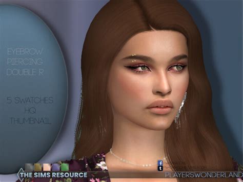 Eyebrow Piercing Double R By Playerswonderland At Tsr Sims 4 Updates