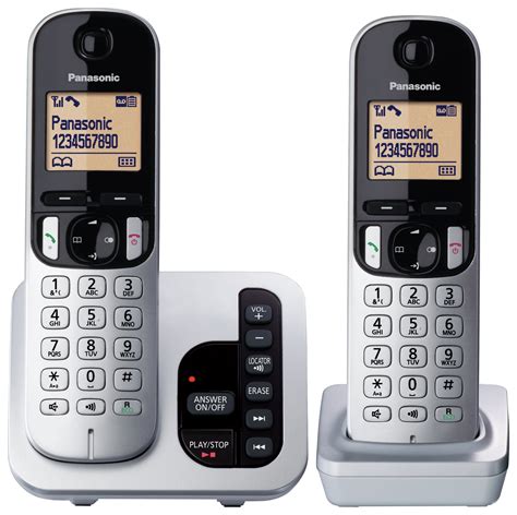 Panasonic Cordless Telephone With Answer Machine Twin Phone Sets