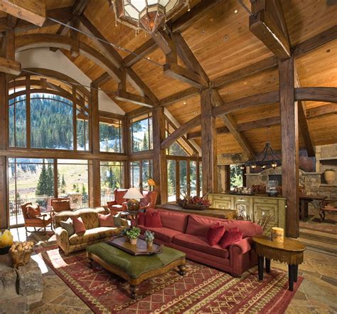 Rustic vaulted ceiling in the kitchen and living space kitchen design vaulted ceiling with wood beams Choosing Types of Ceilings is an Important Design Decision