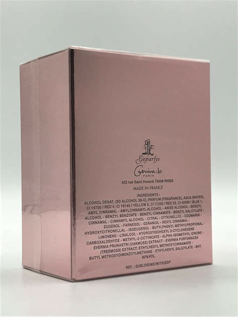 Sublissime By Gemina B Paris Women Parfum Spray 25 Oz 75 Ml New In Box 747861958483 Ebay