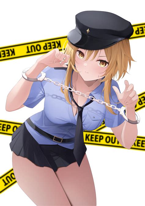 Ekidona Bondage Cleavage Police Uniform Yande Re