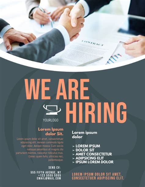 Job Hiring Flyer Template Postermywall