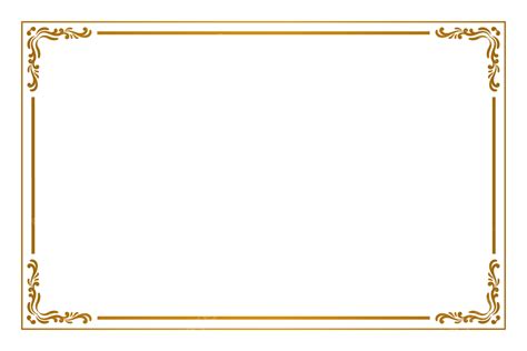 Luxury Golden Rectangle Corner Certificate Border Pattern Line Photo