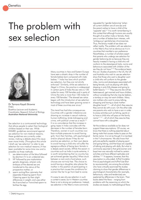 Pdf The Problem With Sex Selection