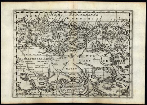 Barbary Coast North Africa Tunisi Bildulgerid 1699 Sanson Delightful