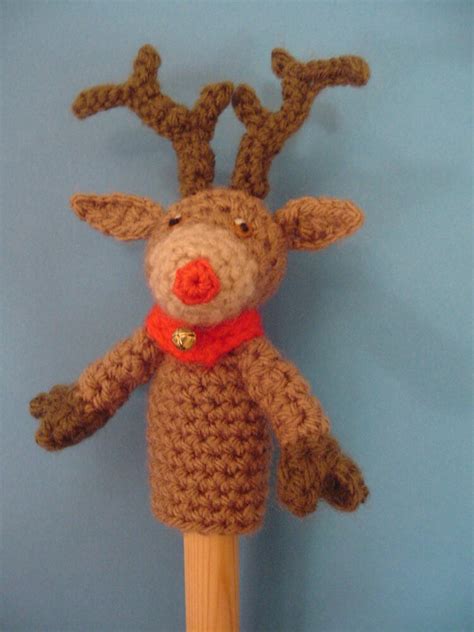 Rudolf The Red Nosed Reindeer Finger Puppet Crochet Pattern By Rymell