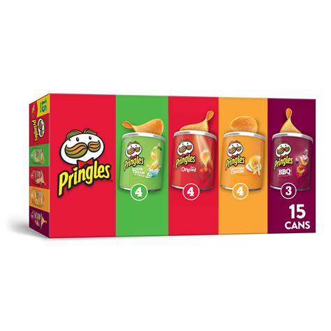 Pringles Potato Crisps Chips Flavored Variety Pack 15 Ct 206 Oz
