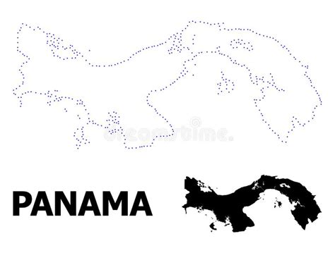 Mapa Del Mosaico Punteado De Panama Con Espacio Substrato Ilustraci N
