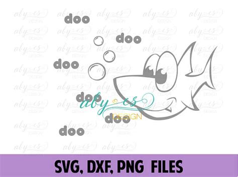 Included in the download is a.svg,.ai,.jpg, and silhouette file. Baby Shark Doo Doo SVG File SIlhouette Studio Baby Shark