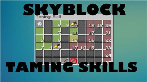 Level Up Taming Skills Fast Hypixel Skyblock Youtube