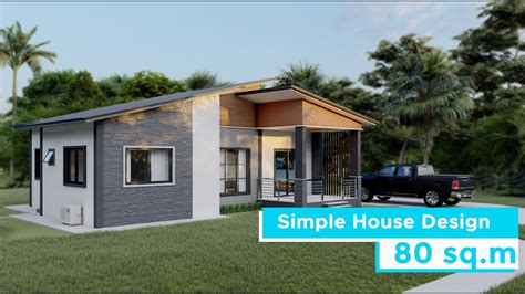 Craftsman style house plan 3 beds 2 5 baths 2552 sq ft 140. A Simple House Design - 3 Bedroom House (80 Square meters ...
