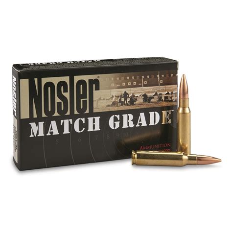 Nosler Match Grade 308 Winchester 168 Grain Custom Competition Ammo