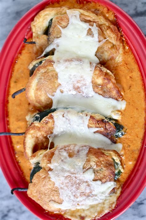 Chile Rellenos With Chipotle Cream Sauce Perpetually Hungry