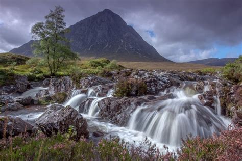 4k Scotland Waterfalls Mountains Stones Scenery Hd Wallpaper