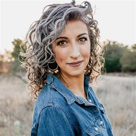 Curly Hairstyles For Women With Grey Hair
