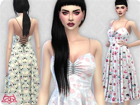 The Sims Resource Claudia Dress Recolor 4 By Colores Urbanos • Sims 4