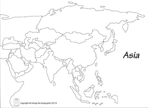 Central Asia Map Blank