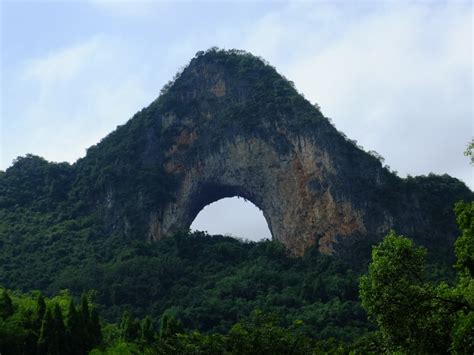 China Yangshuo Visiting Moon Hill And The Golden Water Cave By