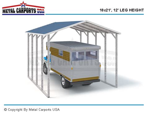 Vertical Roof Style Rv Cover Metal Carports Eagle Metal Carports Rv