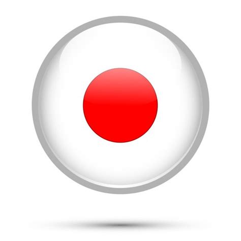 Bandeira Do Japão No Botão — Vetor De Stock © Pockygallery 13488410