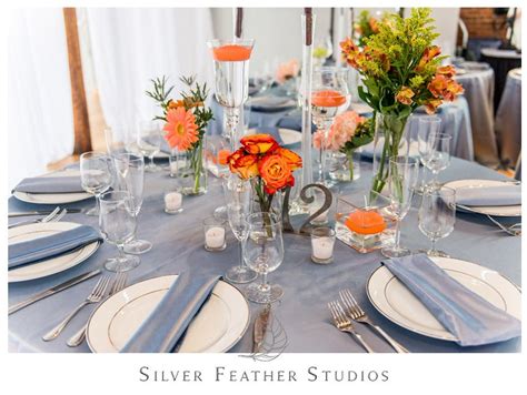 Coral And Silver Wedding Decorations