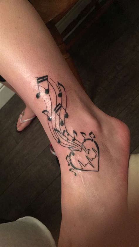 Heartbeatmusic Notesheart Tattoo Heart Tattoo Tattoos New Tattoos