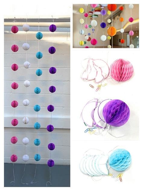85ft Honeycomb Paper Ball Garland Bunting Party Bday Wedding