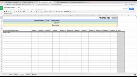 Attendance Form - Google Sheet - YouTube
