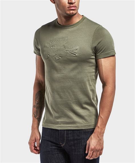 Lyst Lacoste Embossed Croc Short Sleeve T Shirt In Green For Men