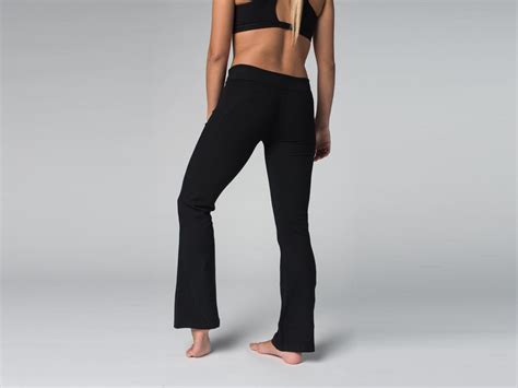 Pantalon de yoga Chic coton Bio et Lycra Noir Vêtements de