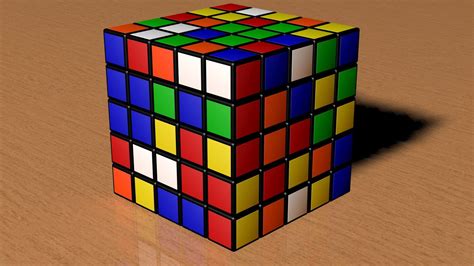 5x5 Scrambled Rubiks Cube 3d Model By Knight1341
