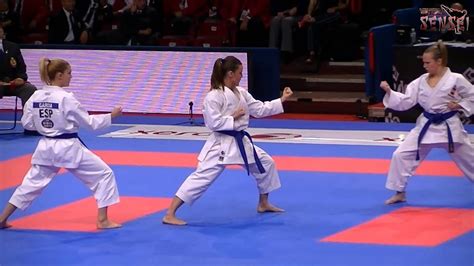Spain Female Team Kata Annan Bunkai Bronze Final 21st Wkf World Karate Championship Paris