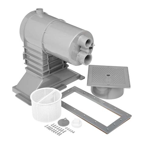Hayward Wide Mouth Pool Skimmer With Square Lid In Grey