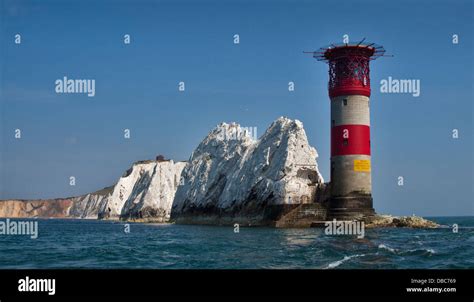 The Needles Lighthouse Freshwater Isle Of Wight Hampshire England