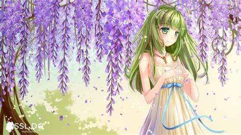 Green Eyes Green Hair Long Hair Anime Anime Girls Dress Hd Wallpapers Desktop And Mobile