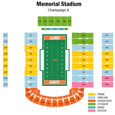 Memorial Stadium Champaign Il Tickets Event Schedule Seating Chart