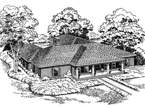 Shaped House Plans Ranch Style Home Courtyard House