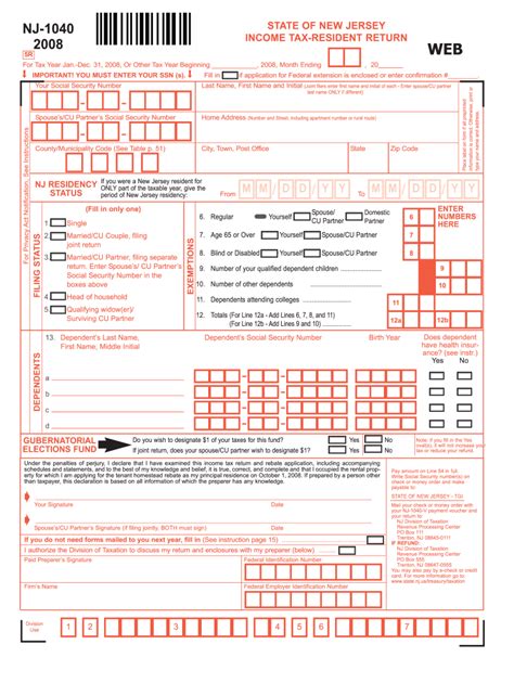Nj 1040 Instructions Fill Out And Sign Online Dochub