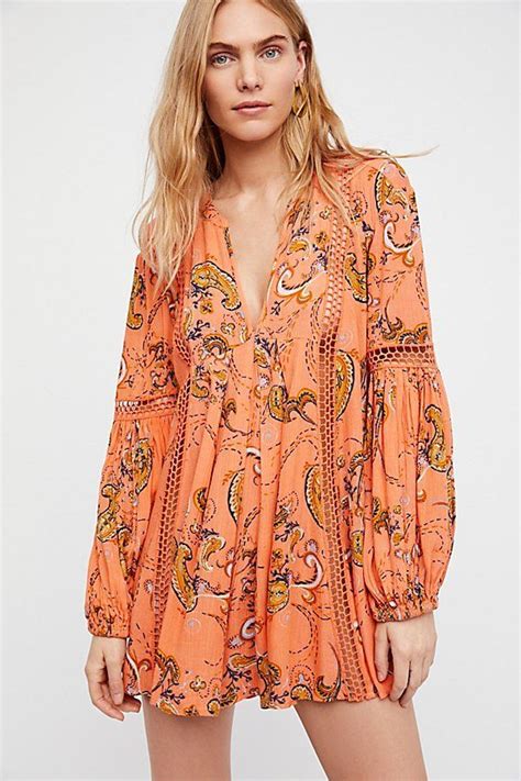 Just The Two Of Us Paisley Printed Tunic By Free People Cute Dresses Casual Dresses Paisley