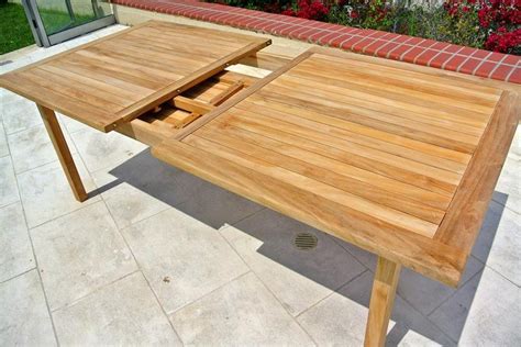 teak outdoor expansion table iksun teak patio furniture sale