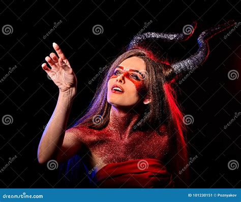 Mad Satan Woman Aggressive Cry In Hell Witch Reincarnation Creature