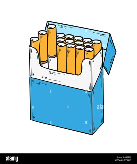 Cigarette Pack Drawing Stock Vector Images Alamy