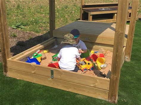 Play club at the roof. Sliding Sand Pit with Roof | Pentagon Play