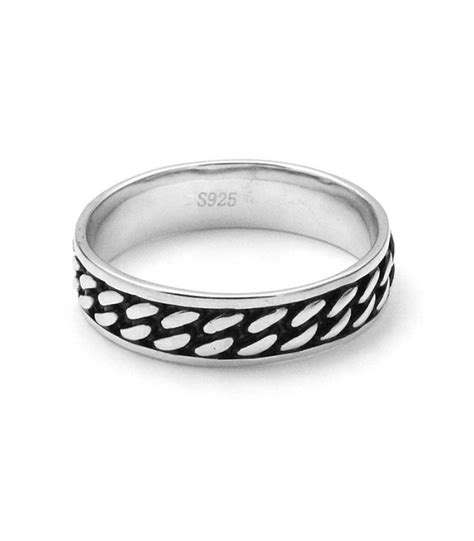 Bienvenidos al mejor catálogo de anillos de plata para hombre: Anillo para Hombre Cadena de Plata - Taffeit