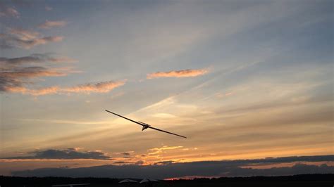Glider Low Pass During Sunset Youtube