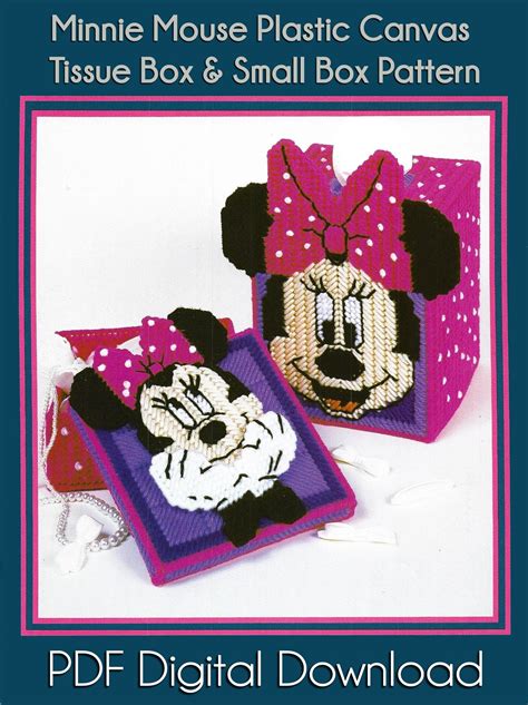 Minnie Mouse Tissue Box Plastic Canvas Pattern Digital Etsy In 2020