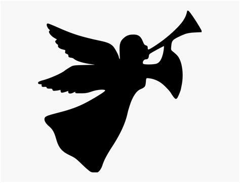 Silhouette Angel With Horn Free Transparent Clipart Clipartkey