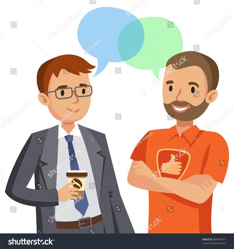 9694 Two Men Talking Cartoon Images Stock Photos 3d Objects