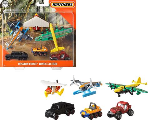 Matchbox Mission Force Jungle Action Pack And Construction Crew Surtido