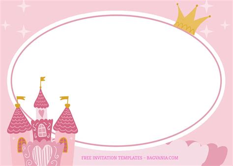 7 Cute Princess Castle For Girls Birthday Invitation Templates